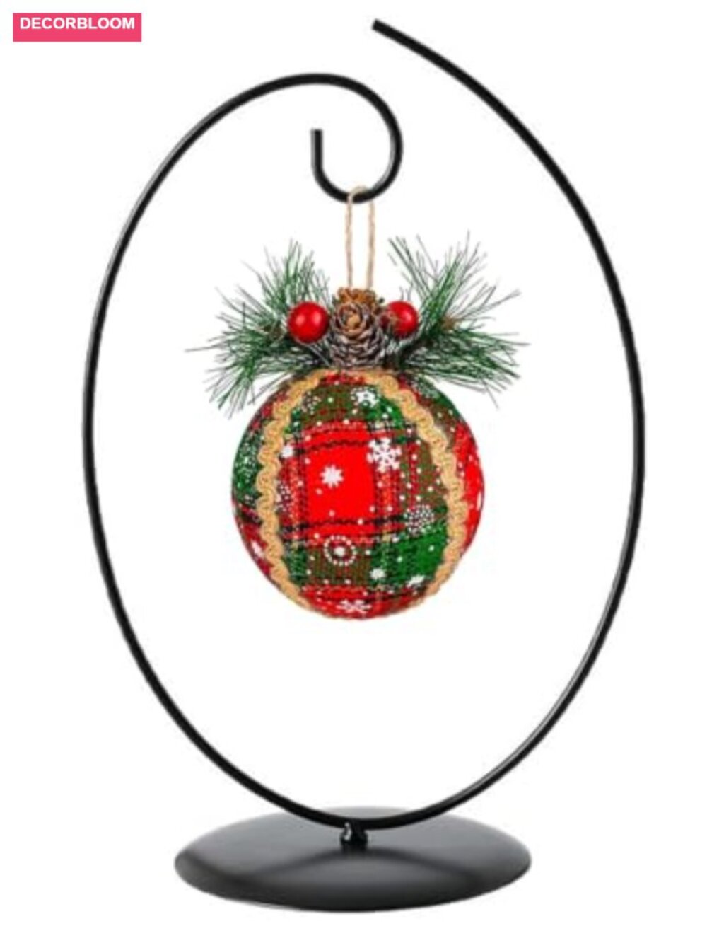 Metal Hanging Ornament Display Stand Semi Arc Hook Rack for Air Plants Terrarium